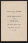 Program for Class Day Exercises of the Senior Normal Class and Senior Class 1928